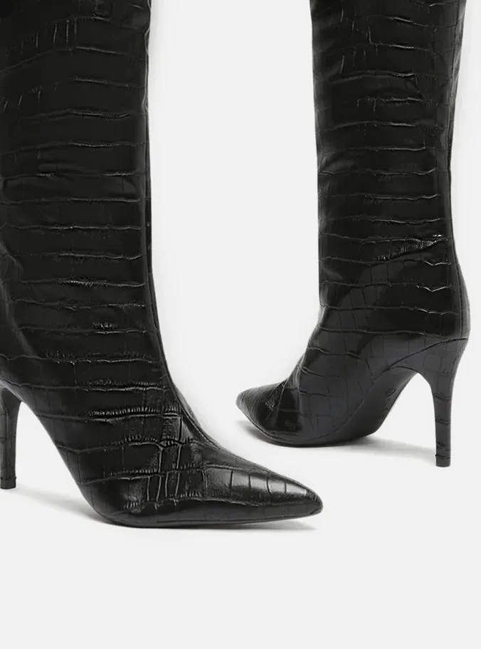 Miranda High Stiletto Black Boot