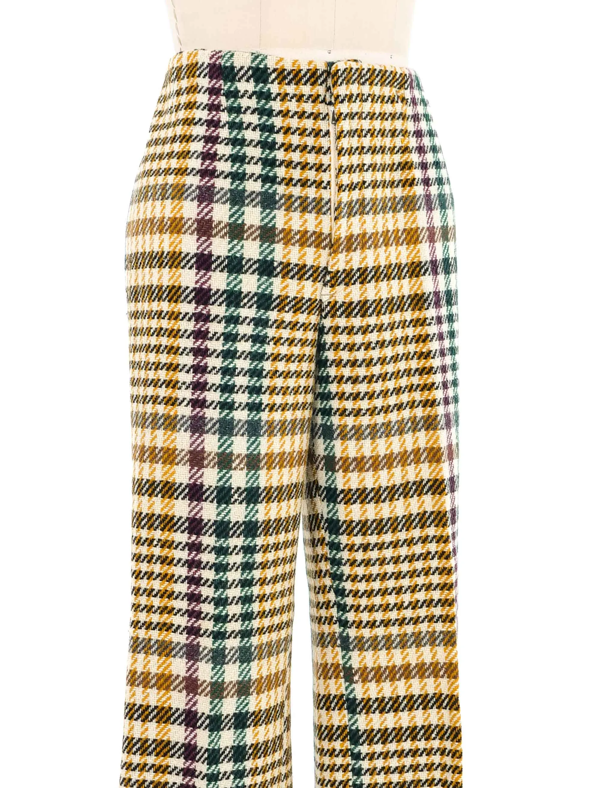 Multicolor Wool Houndstooth Trousers