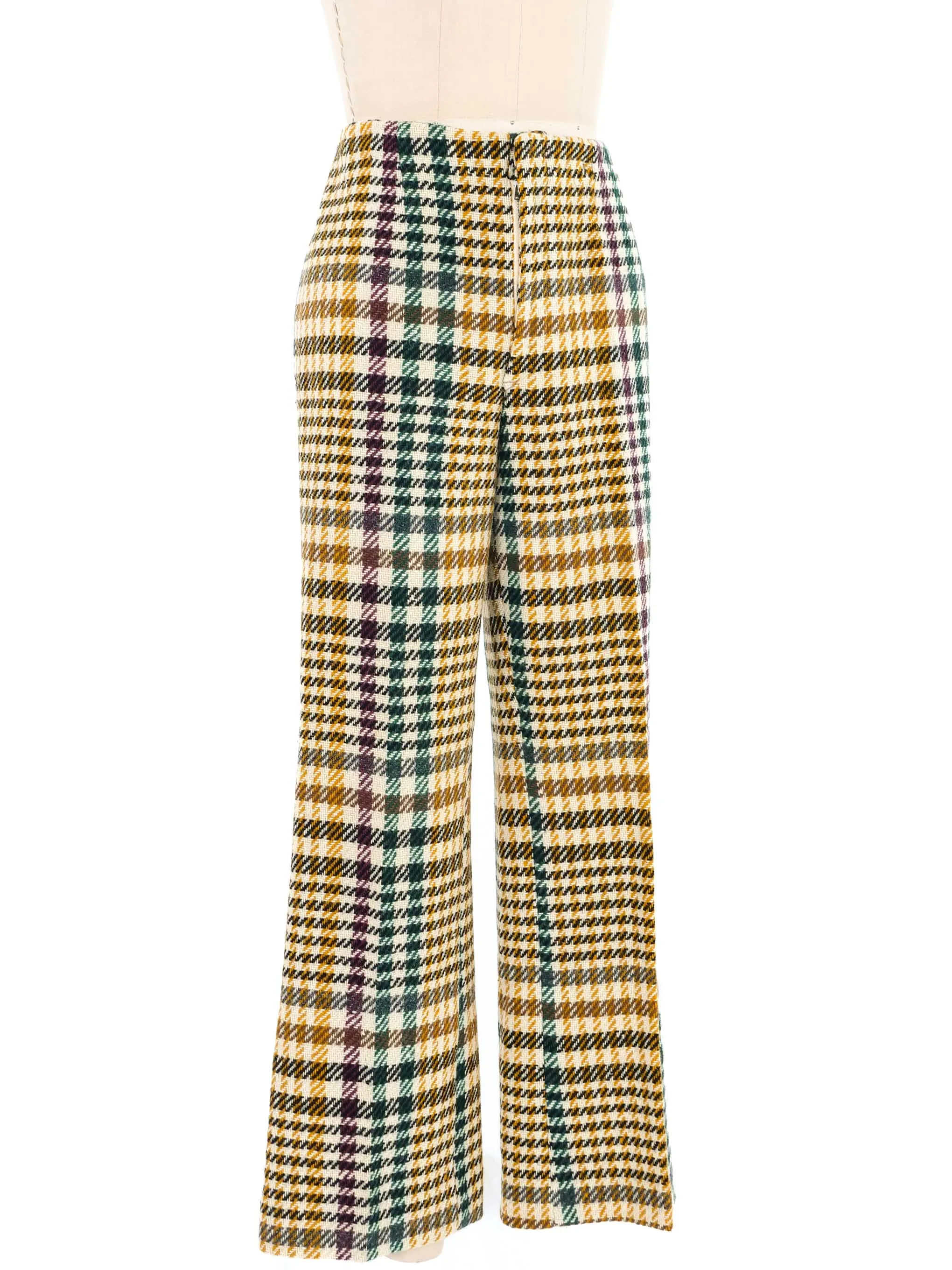 Multicolor Wool Houndstooth Trousers