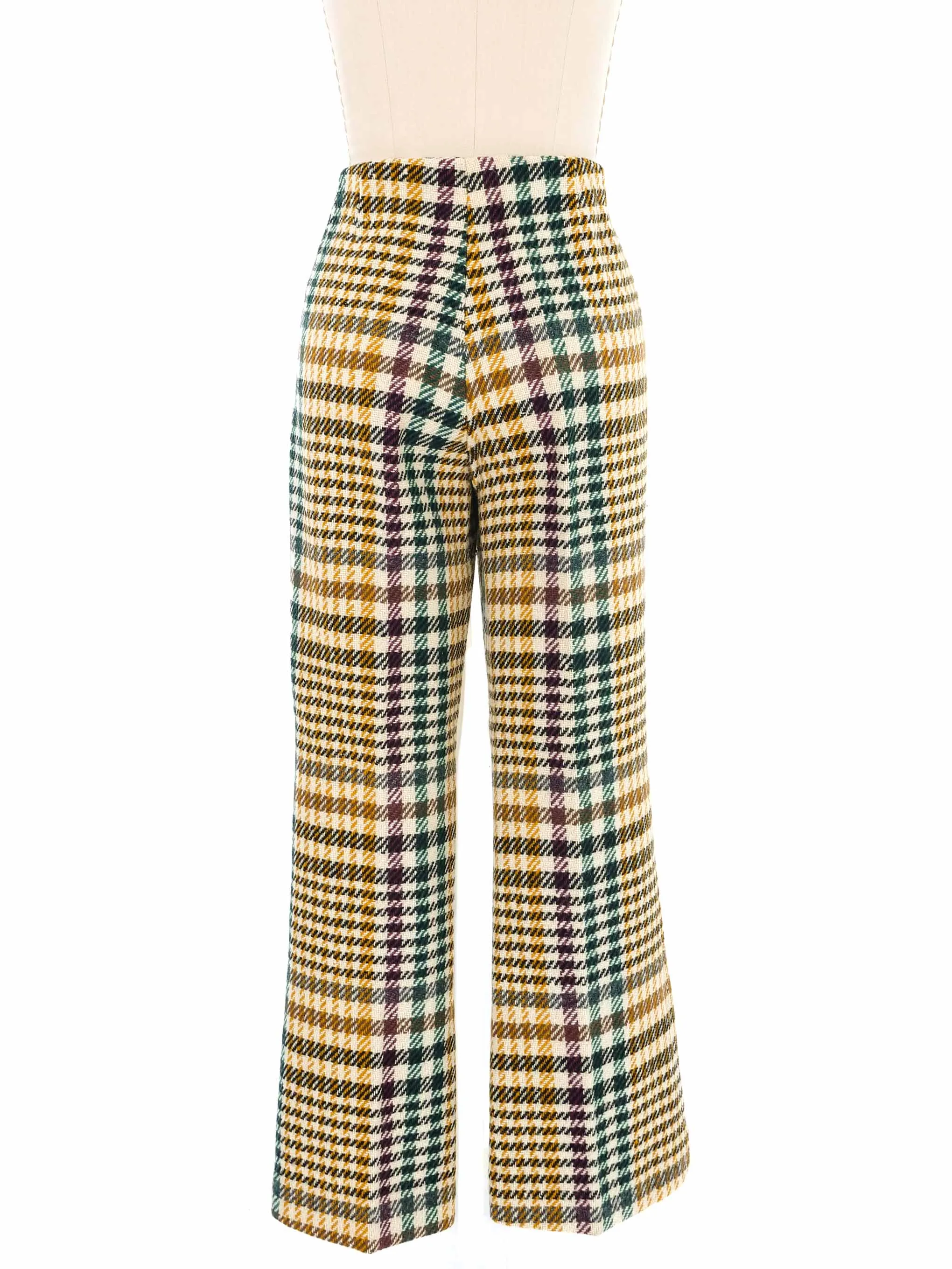 Multicolor Wool Houndstooth Trousers