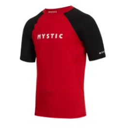 Mystic Event Mens Short Sleeve Rash Vest - Red