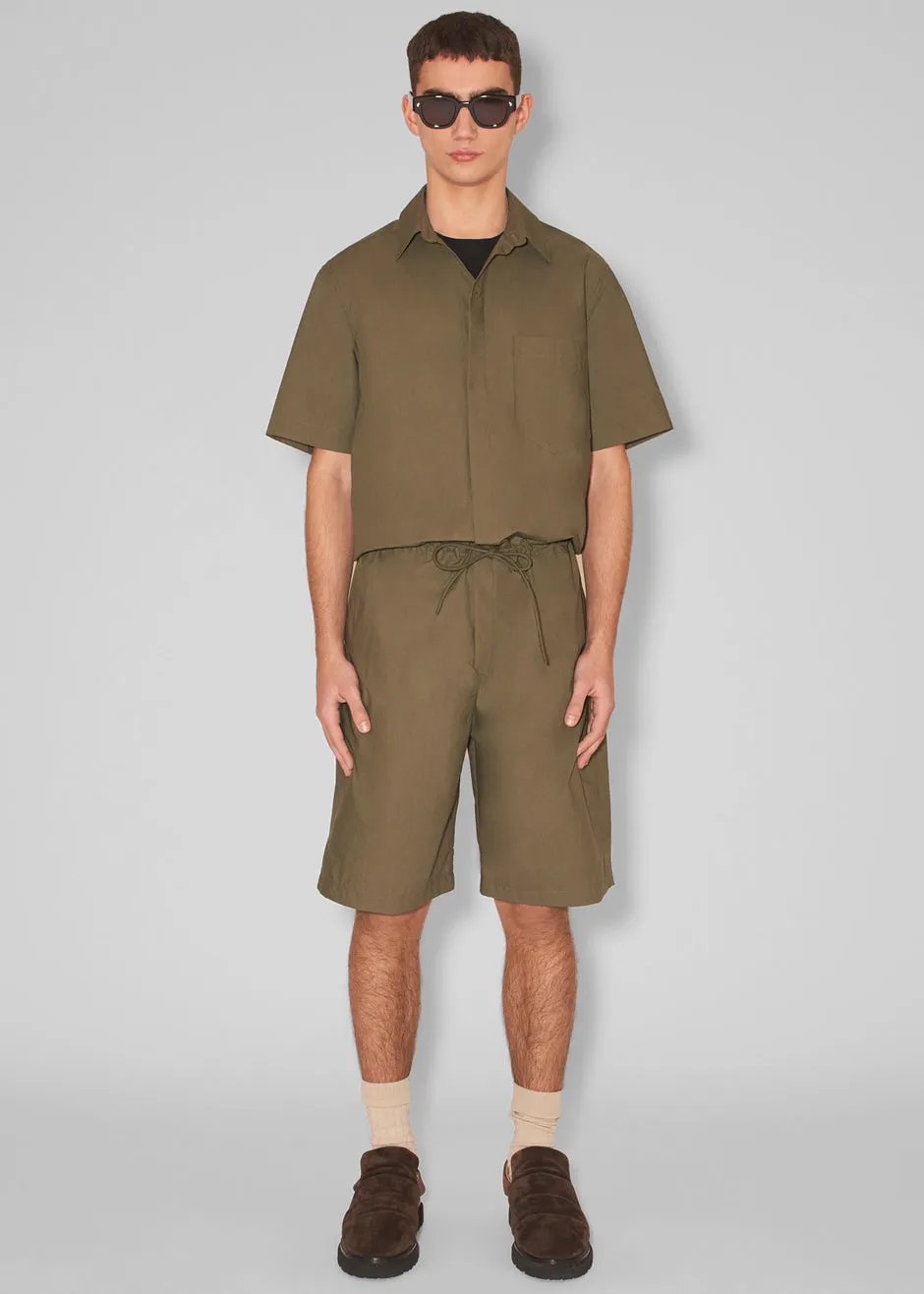 Nanushka Benja Short Sleeve Romper - Olive