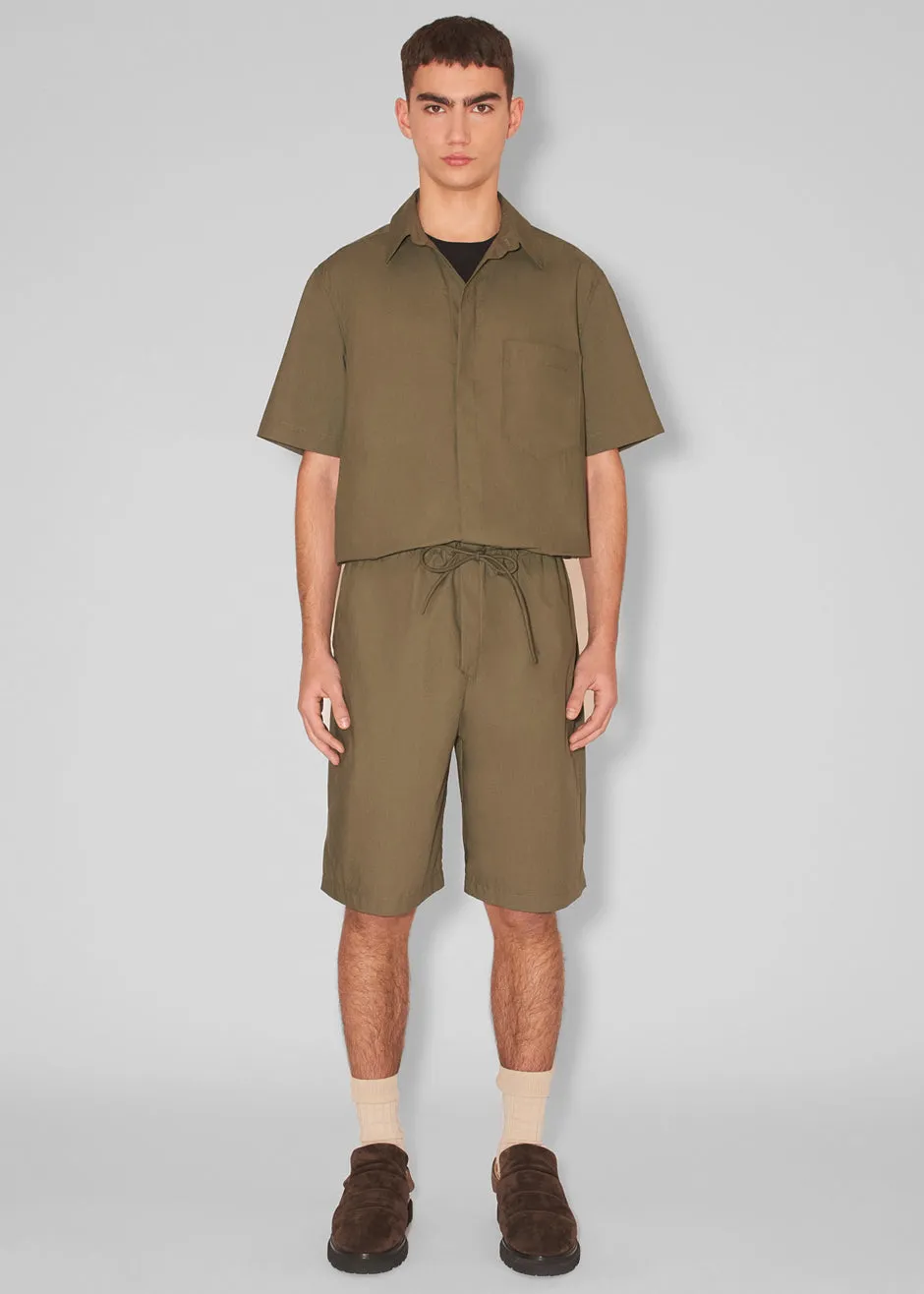 Nanushka Benja Short Sleeve Romper - Olive