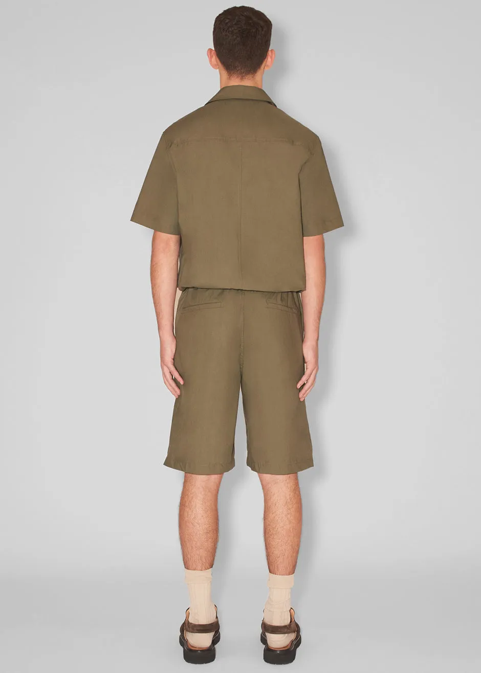 Nanushka Benja Short Sleeve Romper - Olive