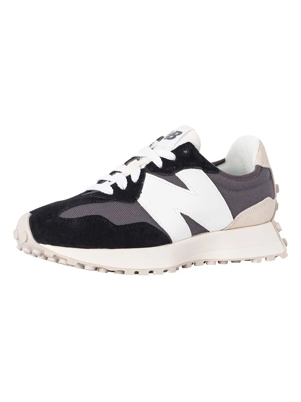 New Balance 327 Suede Trainers - Castlerock/Black