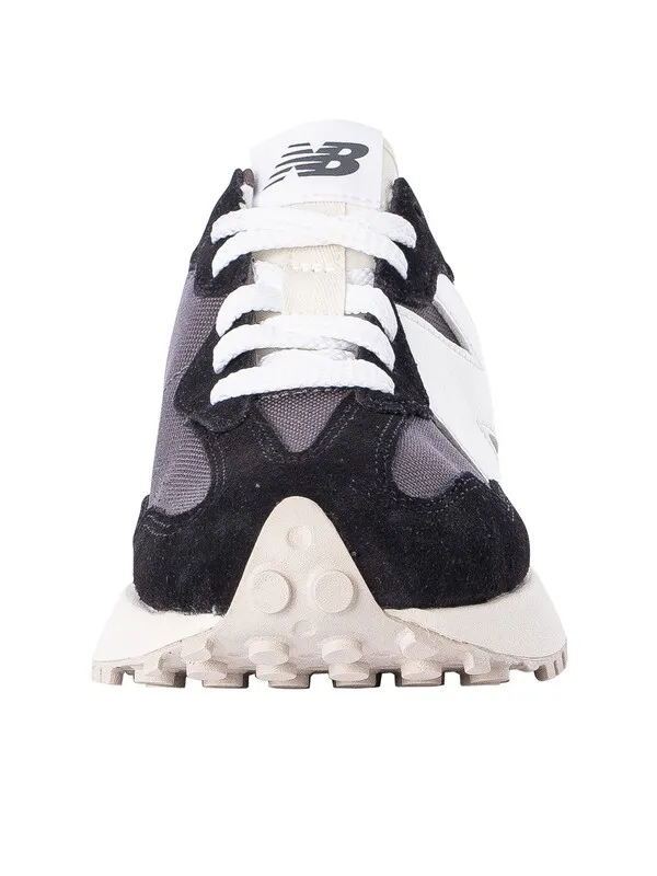 New Balance 327 Suede Trainers - Castlerock/Black