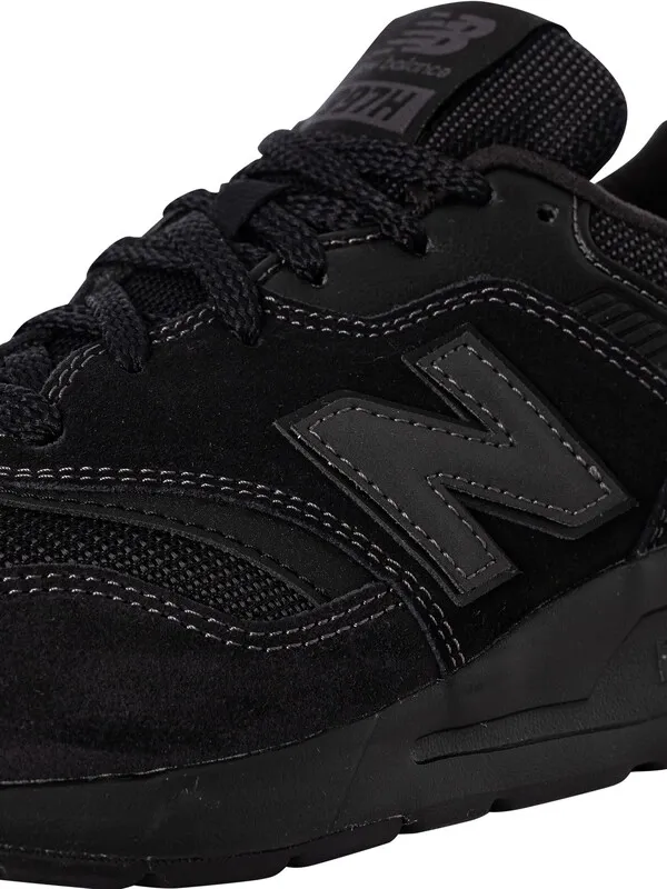 New Balance 997H Suede Trainers - Black/Black