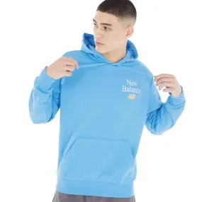 New Balance Mens Essentials Celebrate Hoodie Vibrant Sky