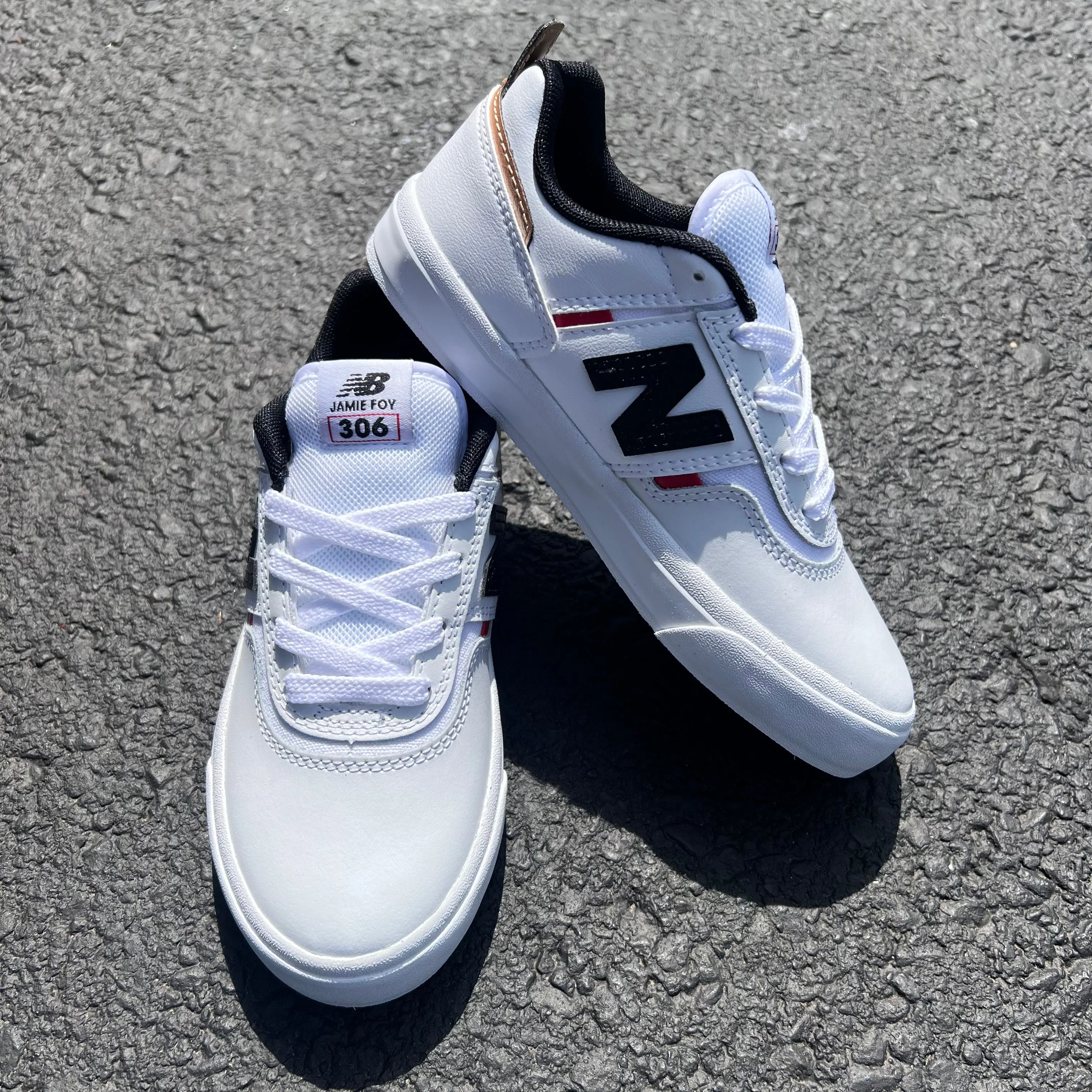 New Balance Numeric 306 Foy Youth (White Leather/Black)