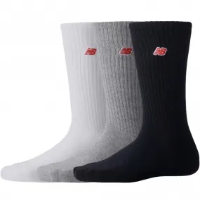 New Balance Red Patch Logo Crew 3 Pack - Grey, White and Black