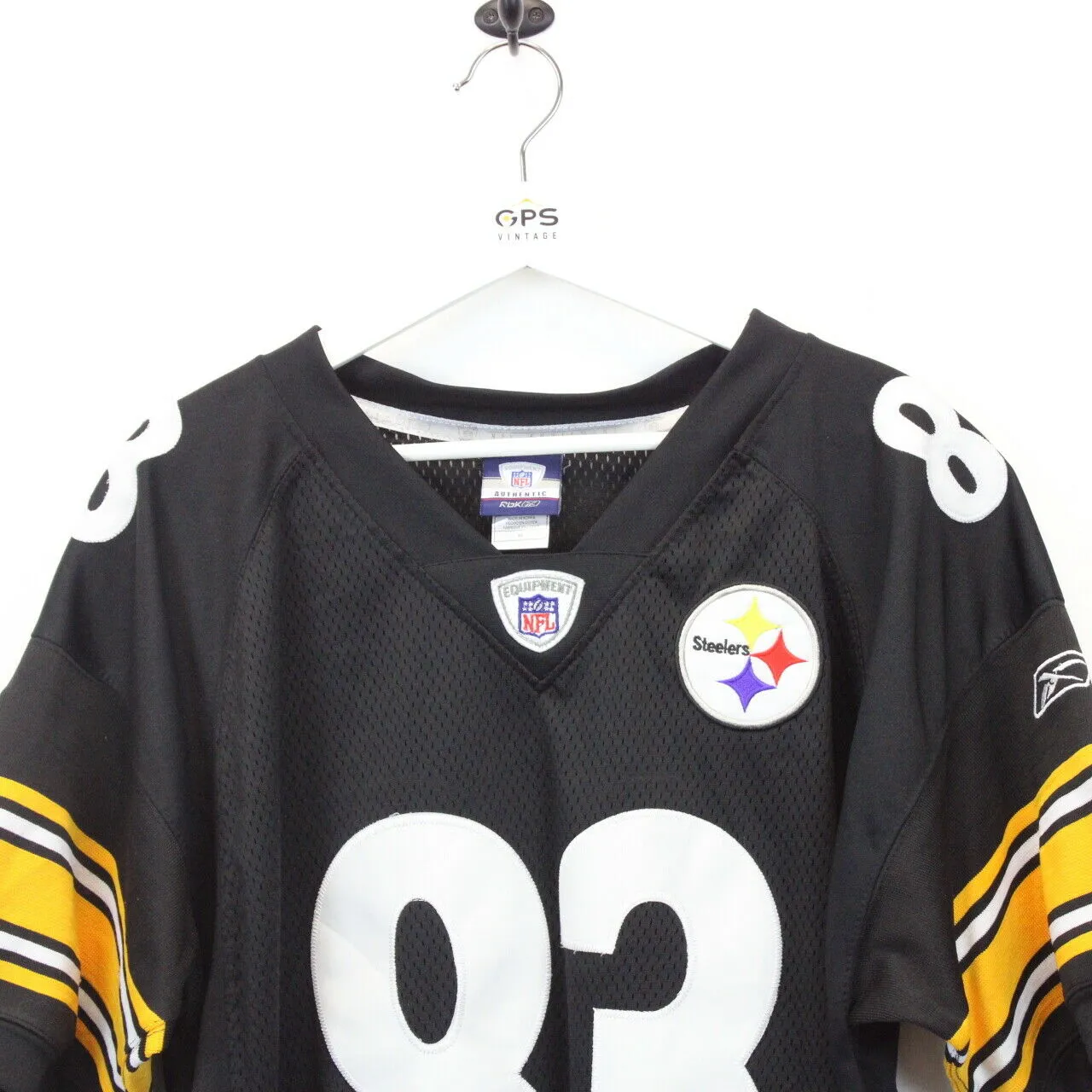 NFL REEBOK 00s Pittsburgh STEELERS Jersey Black | Large