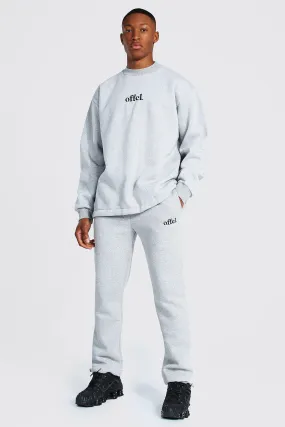 Oversized Offcl Extended Neck Toggle Tracksuit | boohooMAN UK