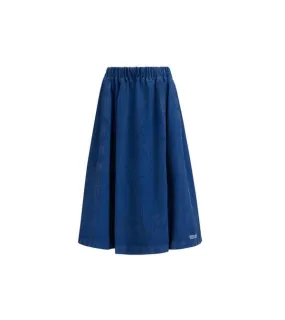 Paneled Denim Skirt