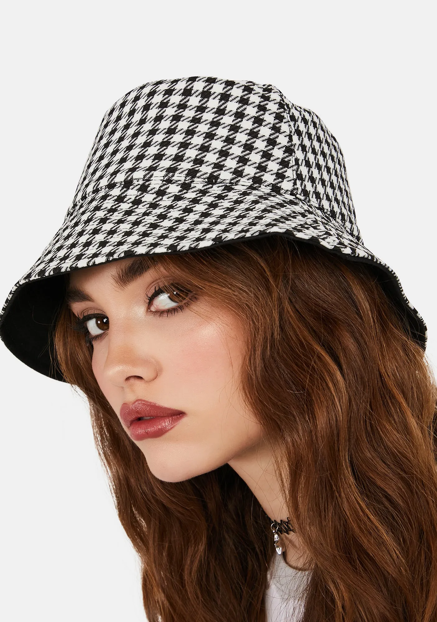 Pass For Perfect Houndstooth Bucket Hat-