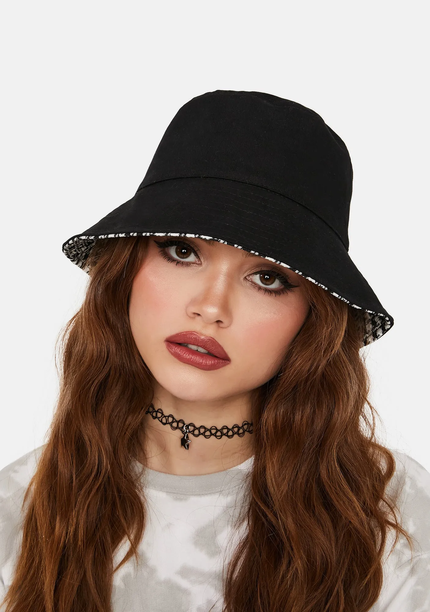 Pass For Perfect Houndstooth Bucket Hat-