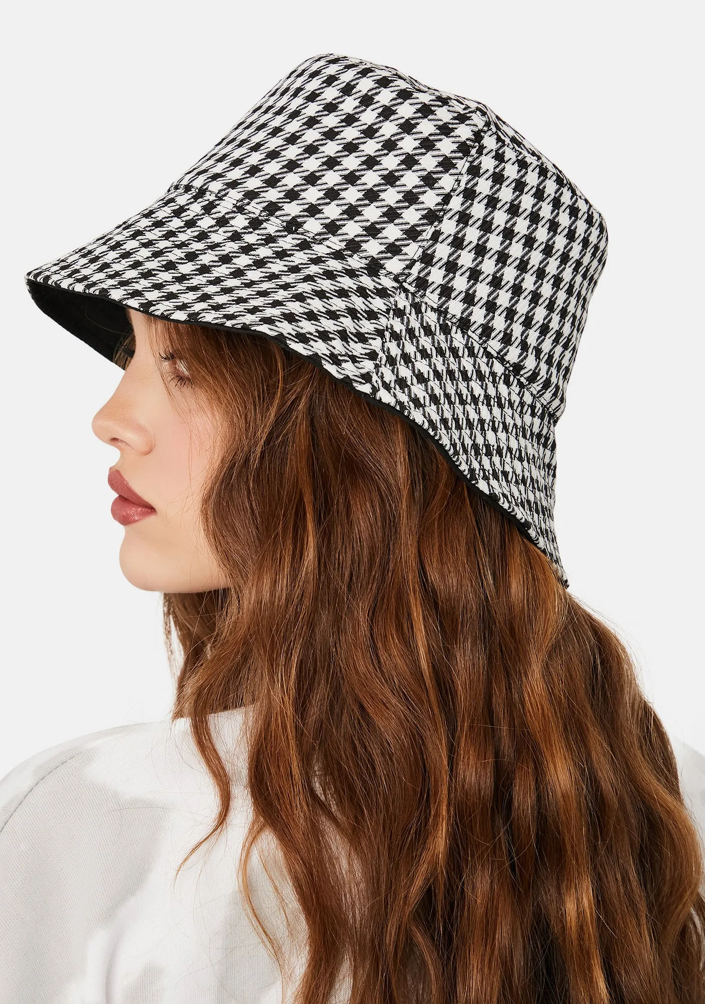 Pass For Perfect Houndstooth Bucket Hat-