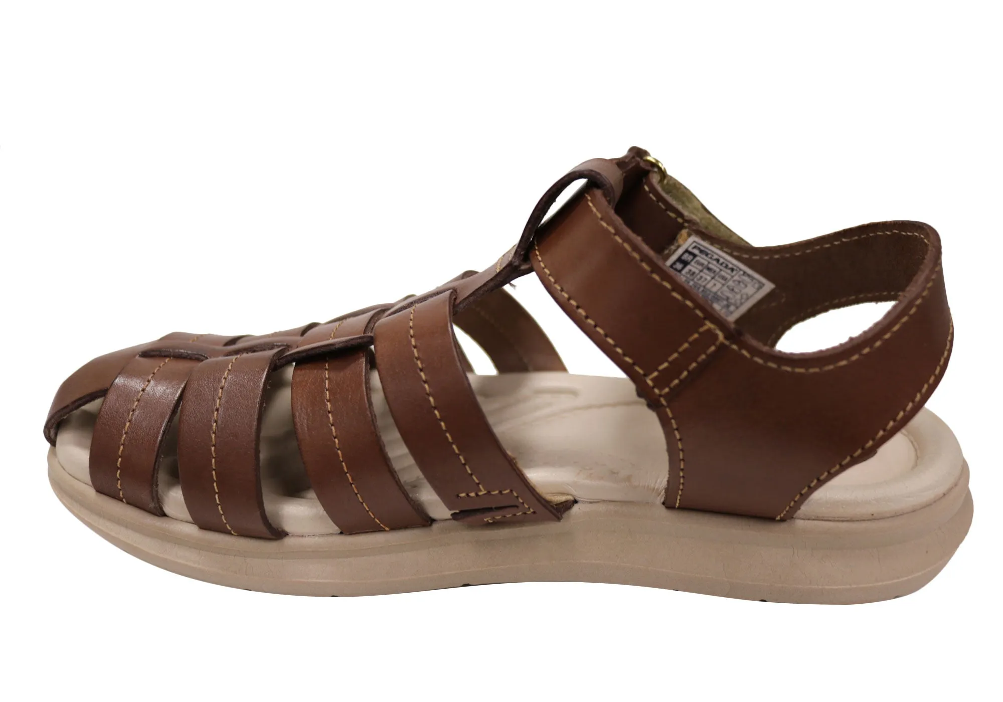 Pegada Nancy Womens Comfortable Leather Sandals Made In Brazil