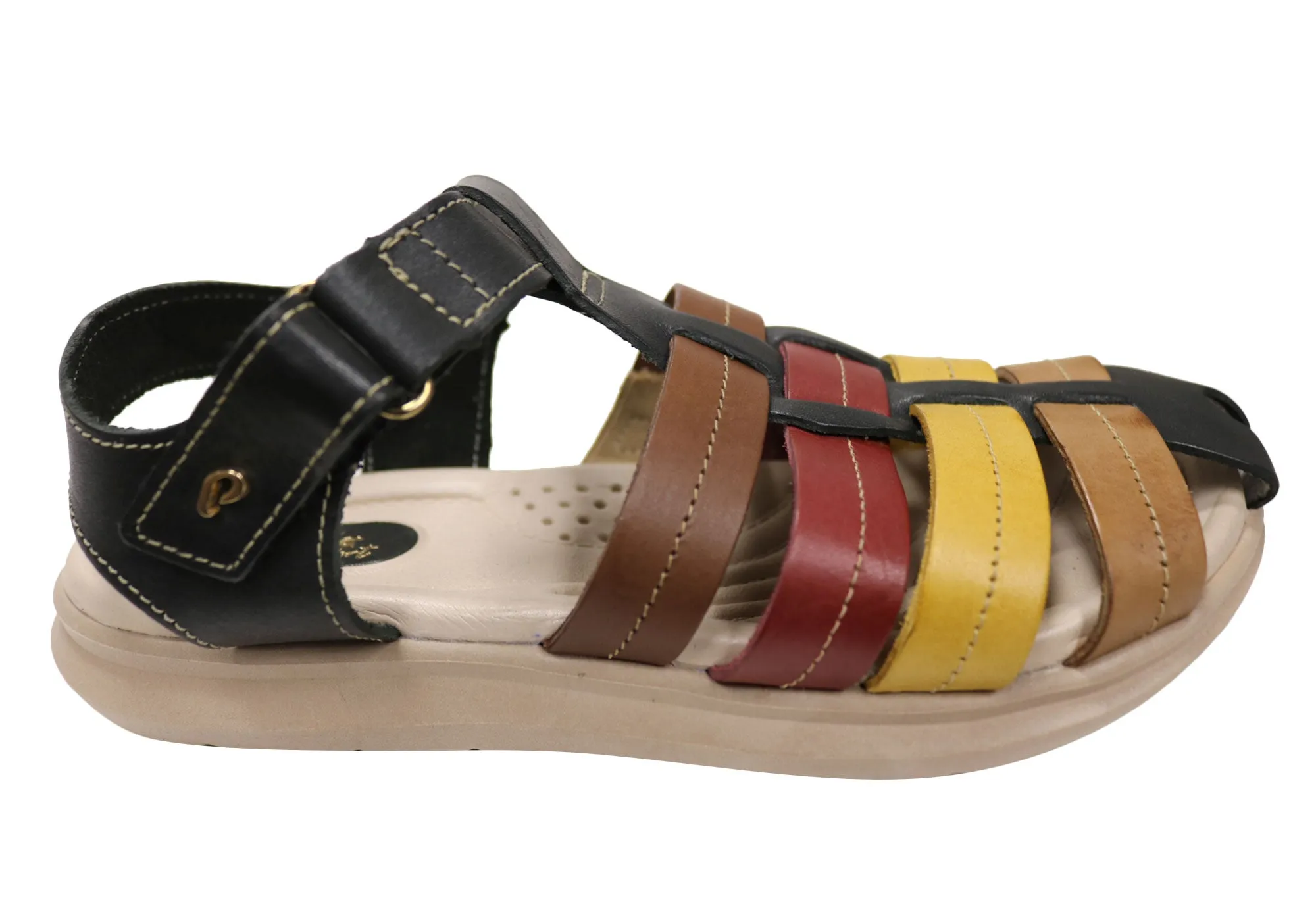 Pegada Nancy Womens Comfortable Leather Sandals Made In Brazil