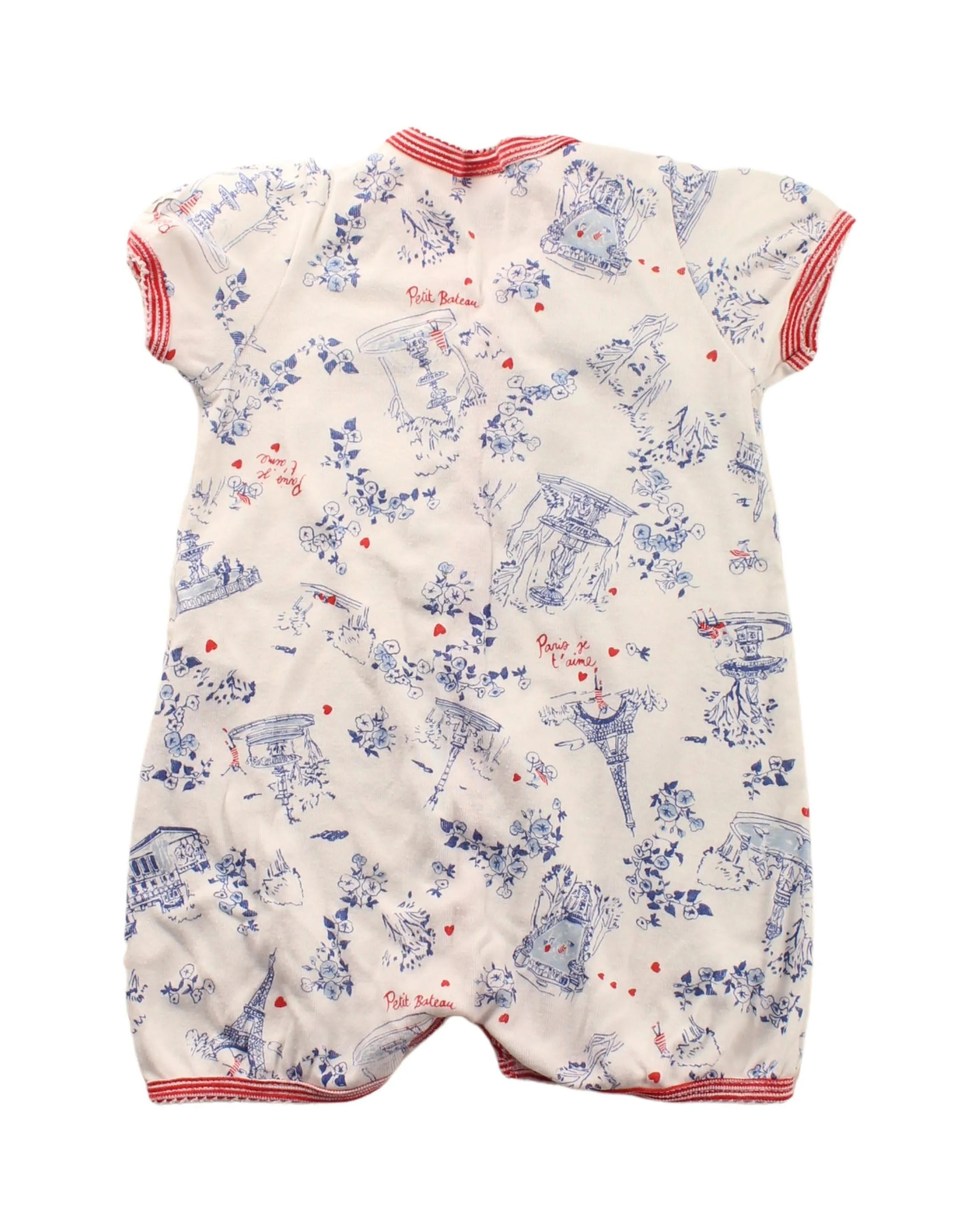 Petit Bateau Short Sleeve Romper 3-6M