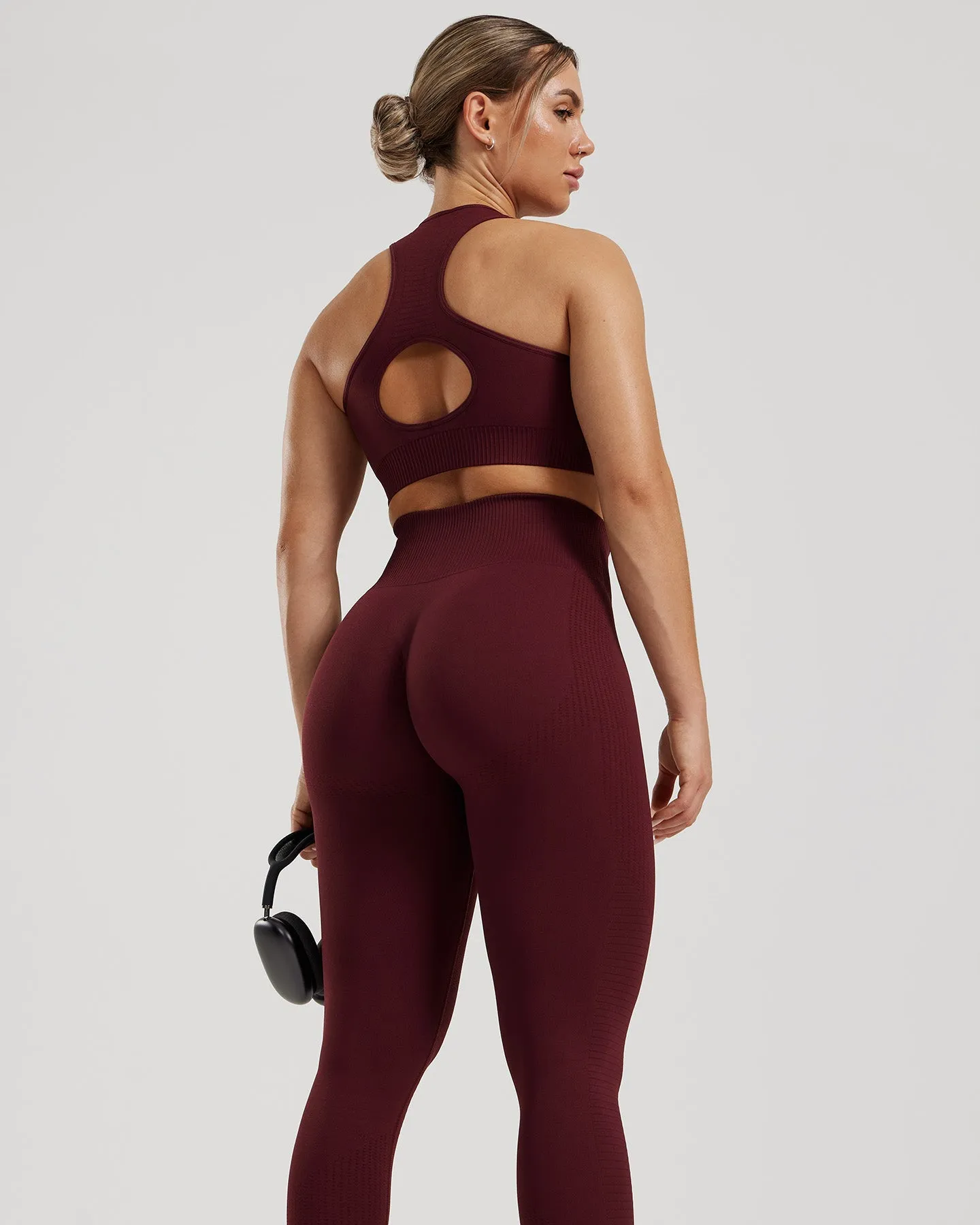 Power Seamless Scrunch Leggings | Dark Cherry