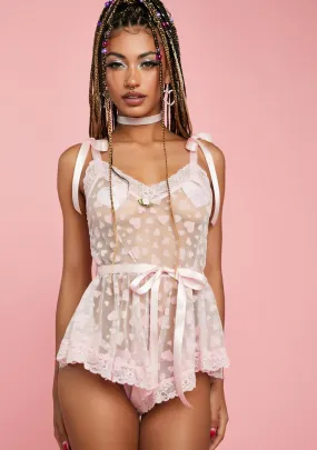 Pulling All Nighters Mesh Romper-