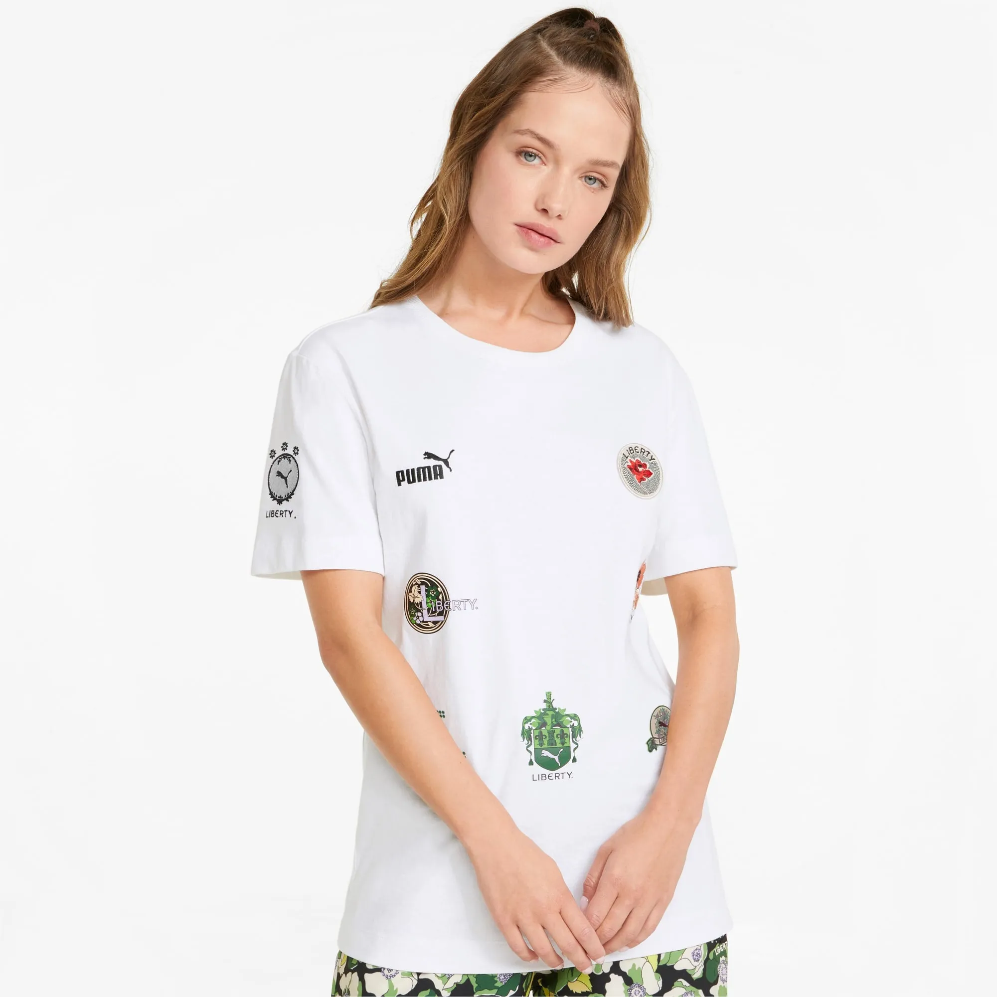 PUMA x LIBERTY Badge Women's Tee - Puma White