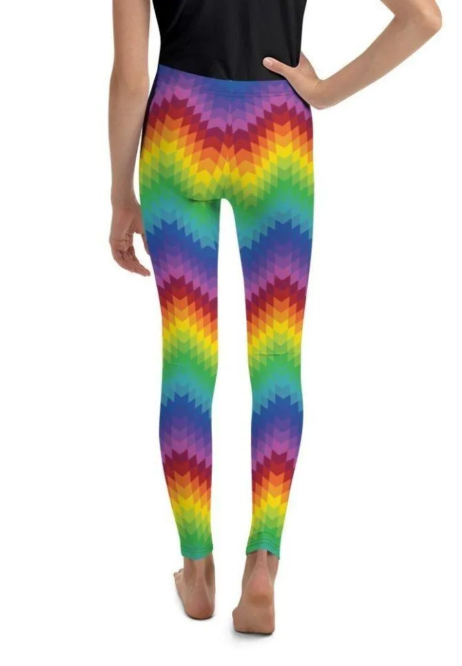 Rainbow Pattern Youth Leggings