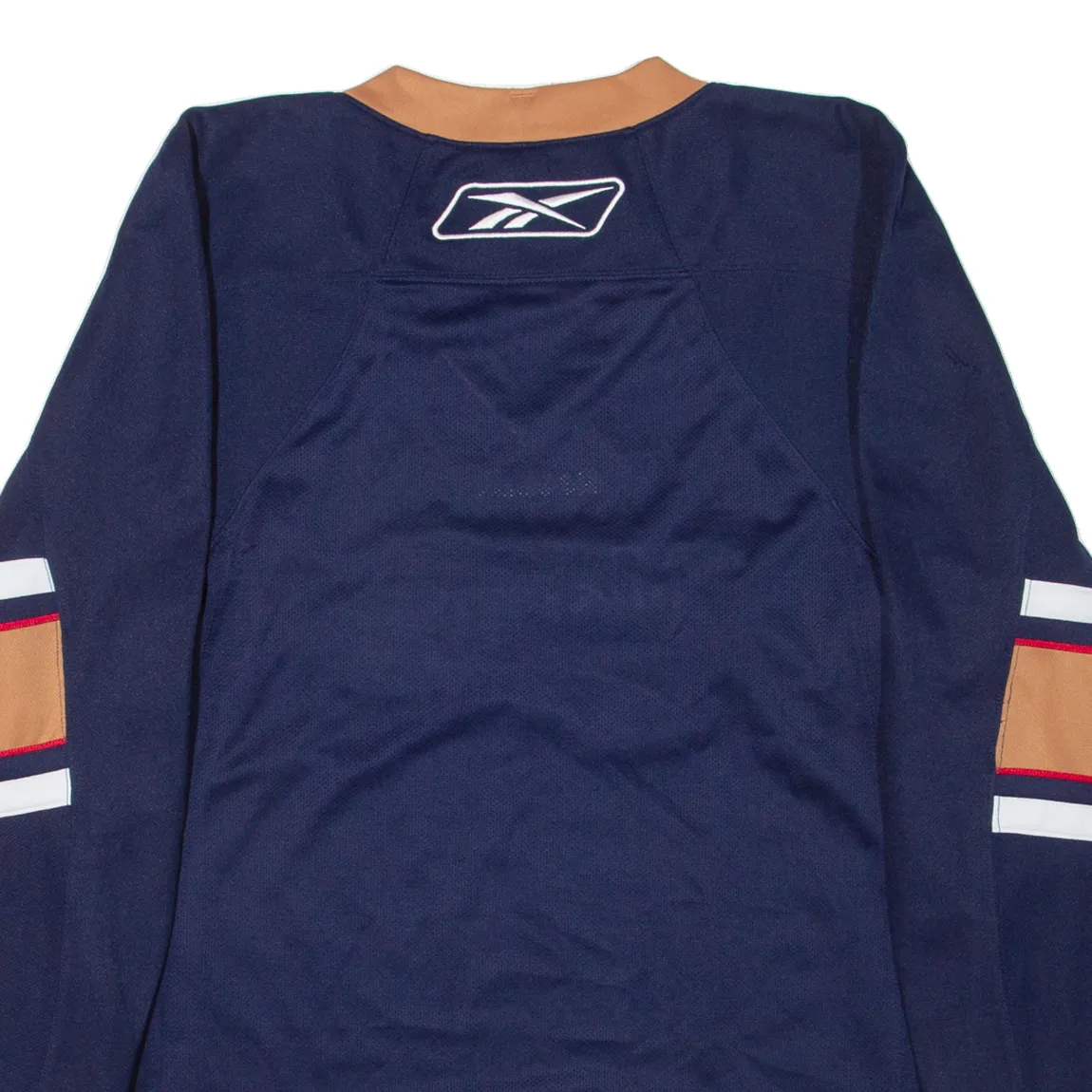 REEBOK Customised Hockey Mens Jersey Blue Long Sleeve USA S