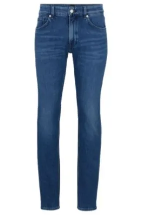 Regular-fit jeans in blue comfort-stretch denim