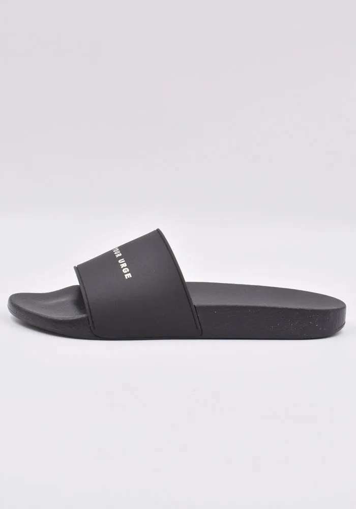 RICK OWENS DRKSHDW DU01C6821 RUBP11 MENS RUBBER SLIDE SANDALS BLACK