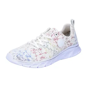 Rieker Women's Colorful Comfortable Lace-Up Sneakers with Removable Insole