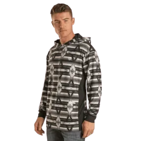 Rock & Roll Denim Men's Aztec Grey Hoodie P8H1534