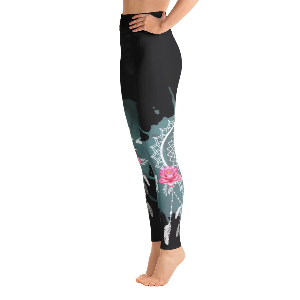 Rose Yoga Leggings