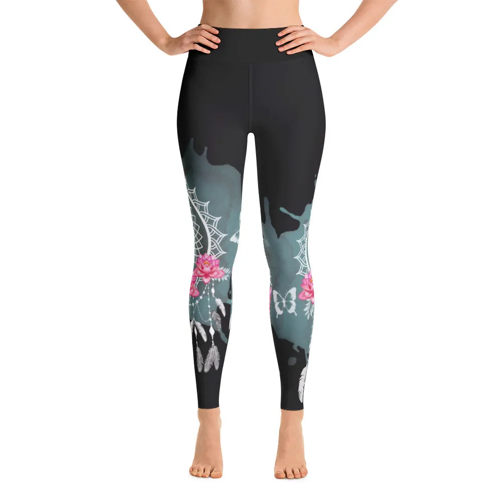 Rose Yoga Leggings