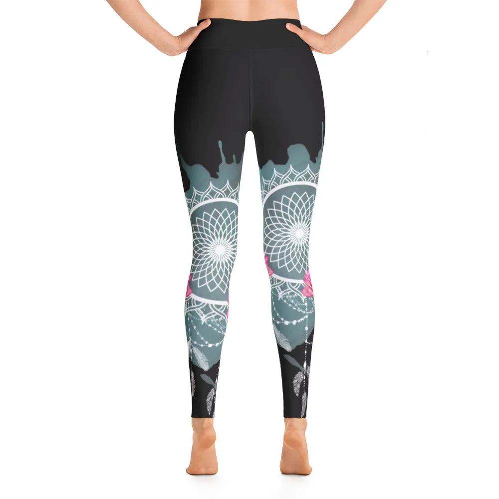 Rose Yoga Leggings