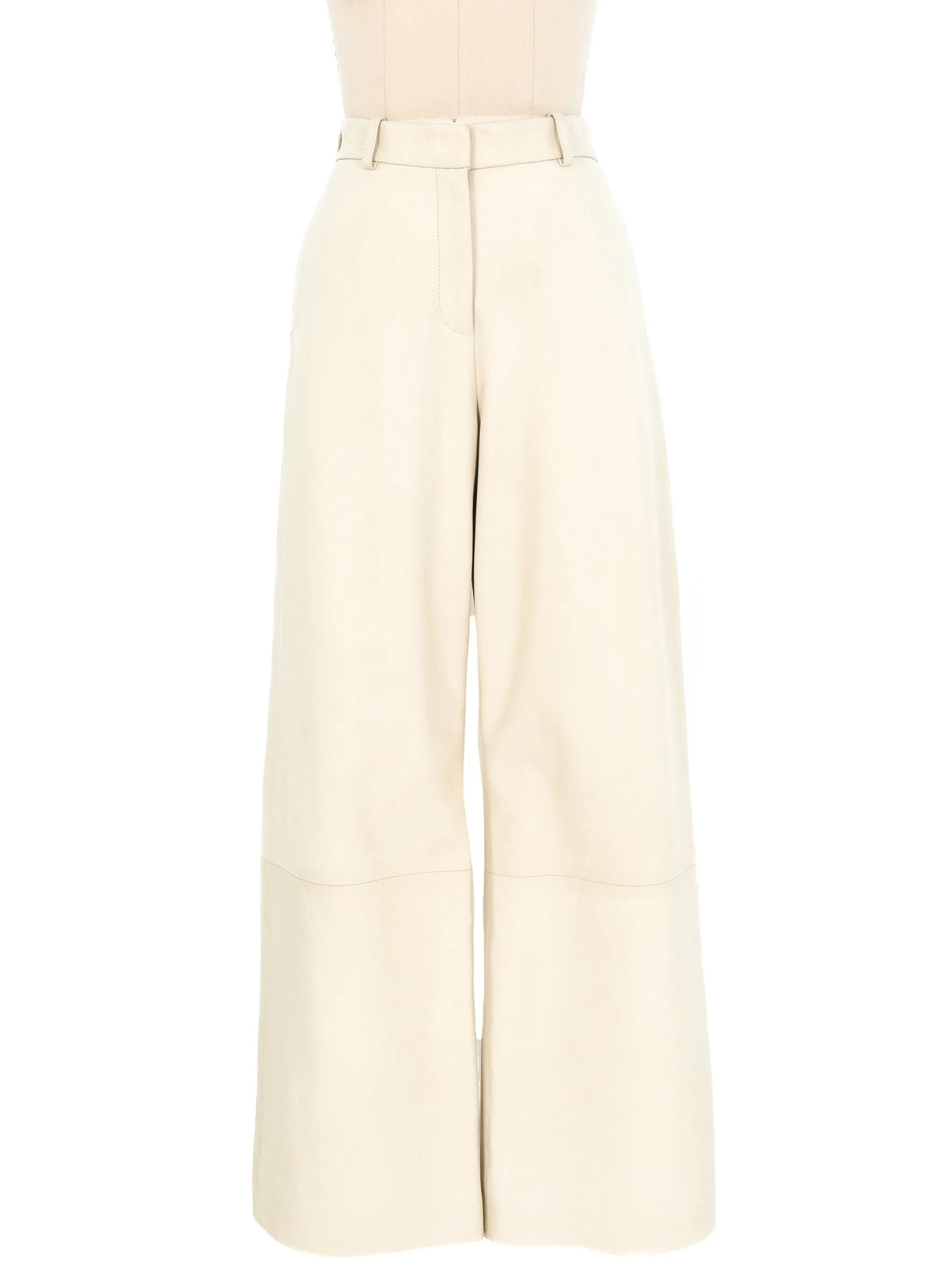 Rosetta Getty Straight Leg Leather Trousers