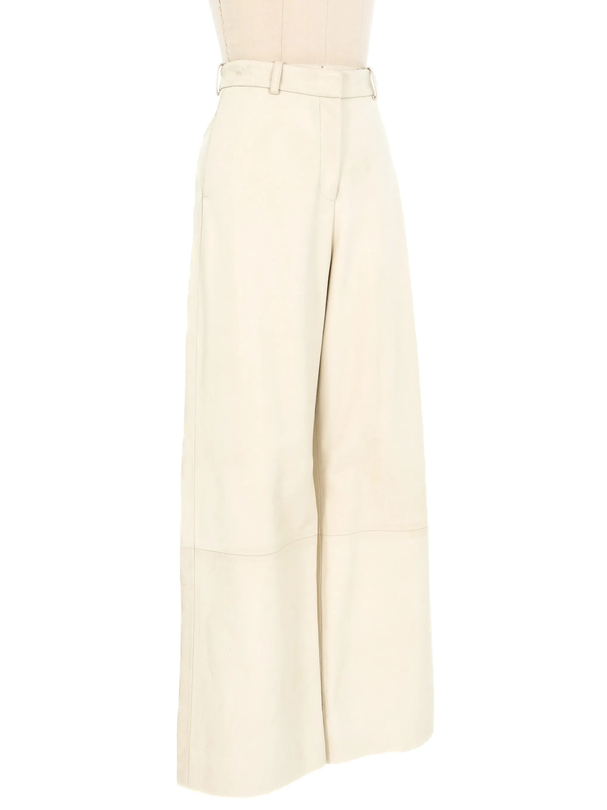 Rosetta Getty Straight Leg Leather Trousers