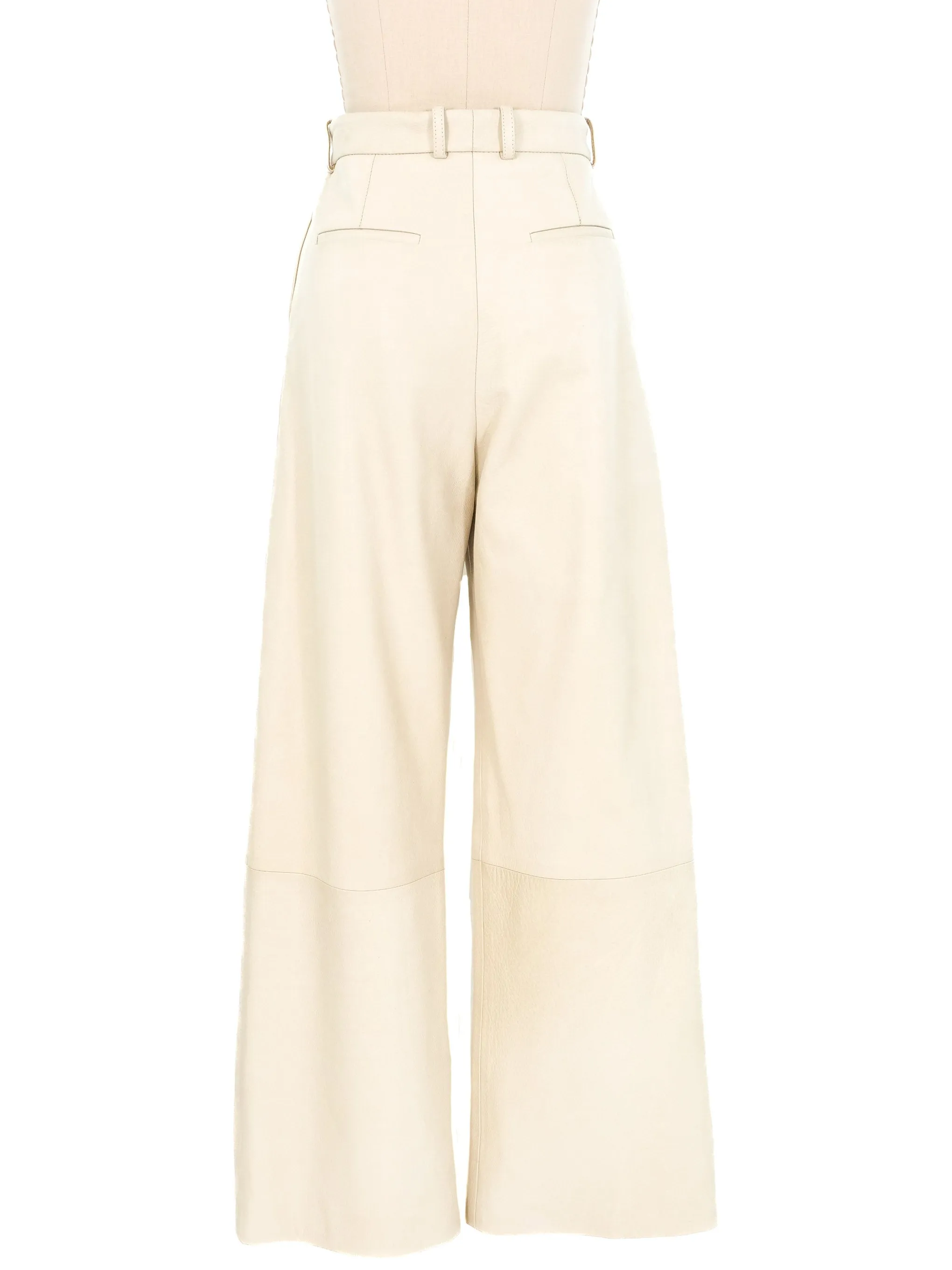 Rosetta Getty Straight Leg Leather Trousers