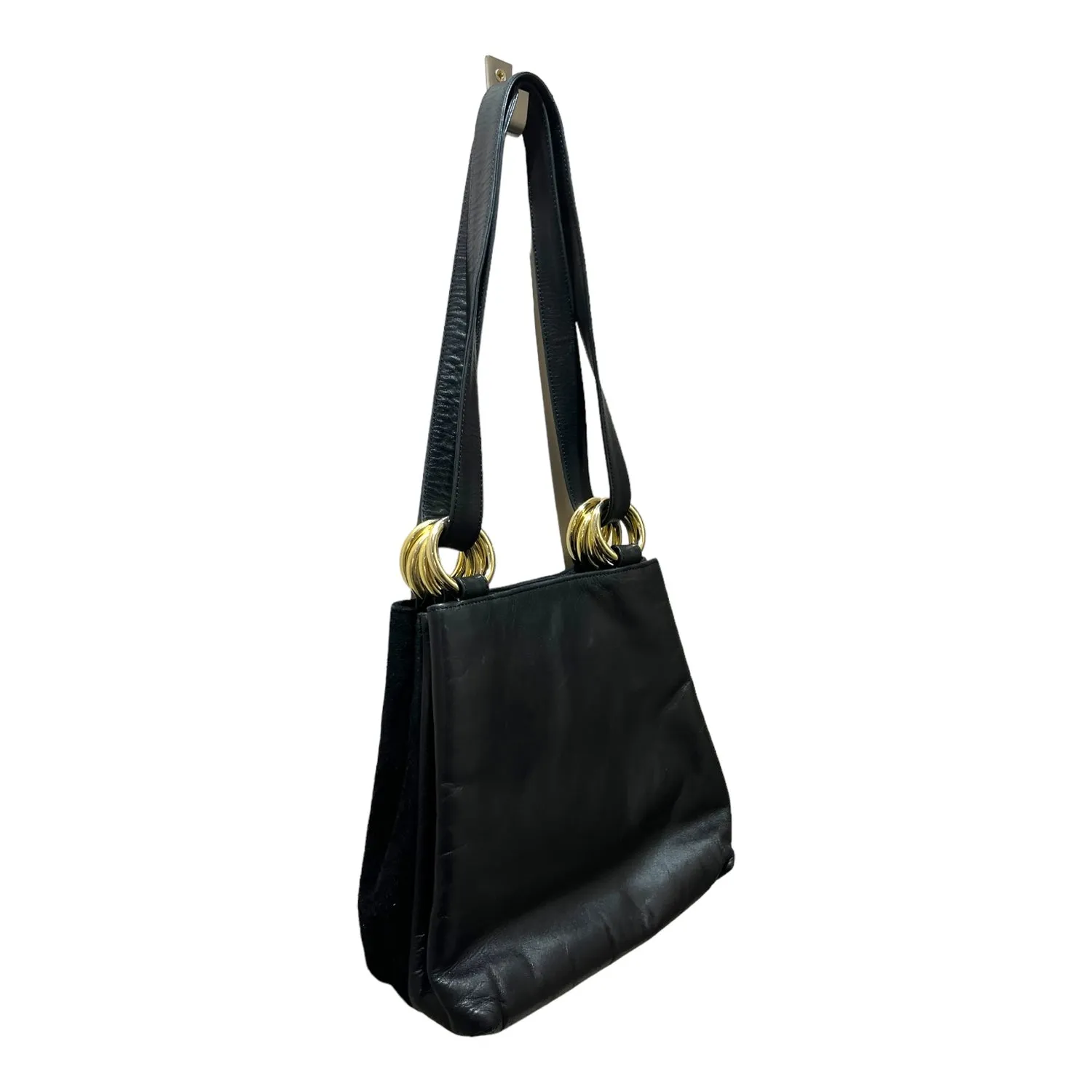 Russell & Bromley Black Leather and Suede Bag