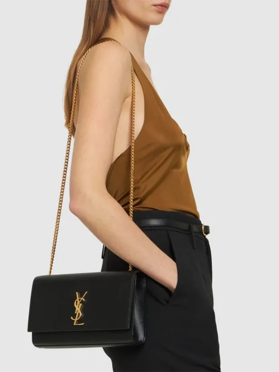 Saint Laurent   Medium Kate grain leather shoulder bag 