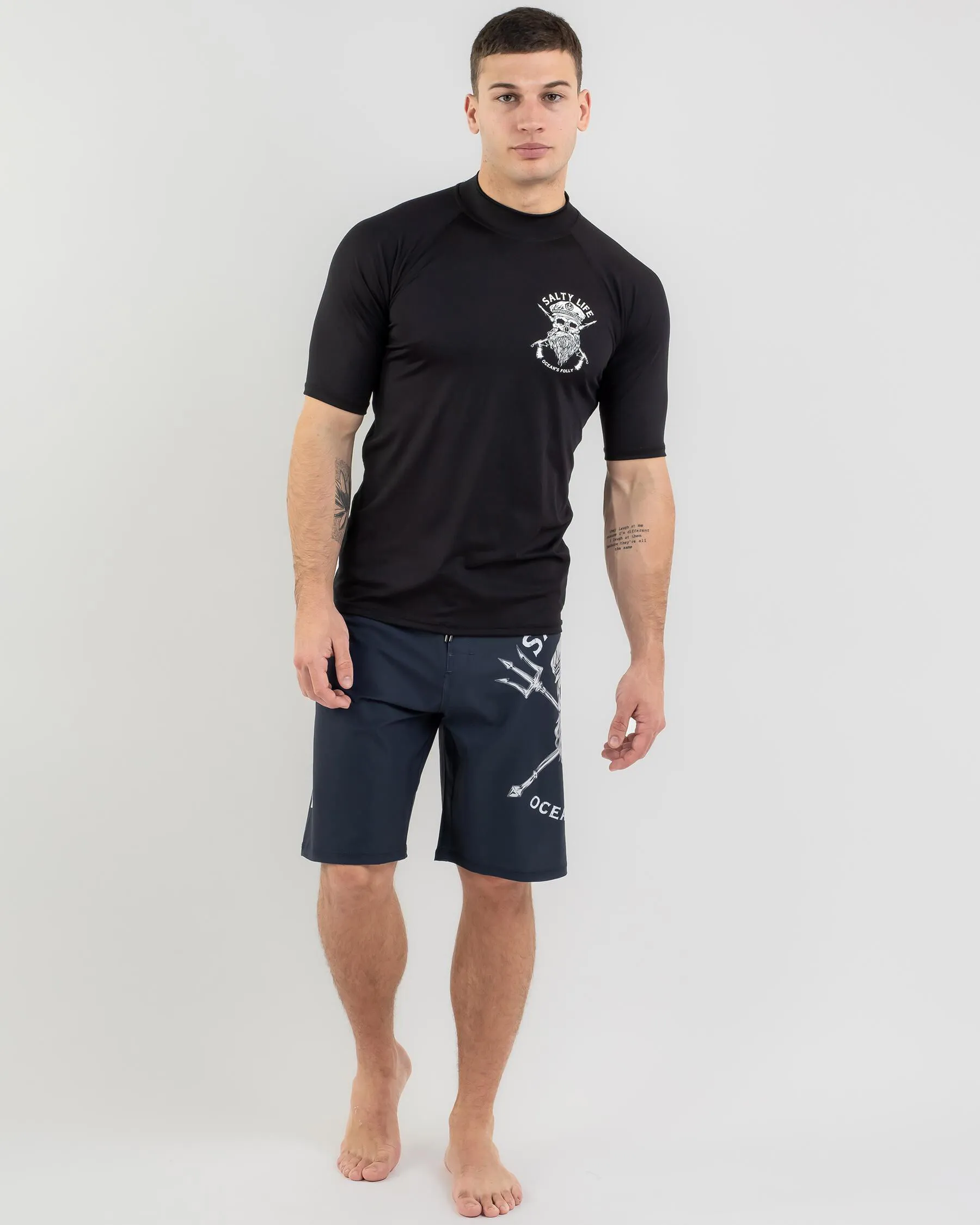 Salty Life Overboard Short Sleeve Rash Vest