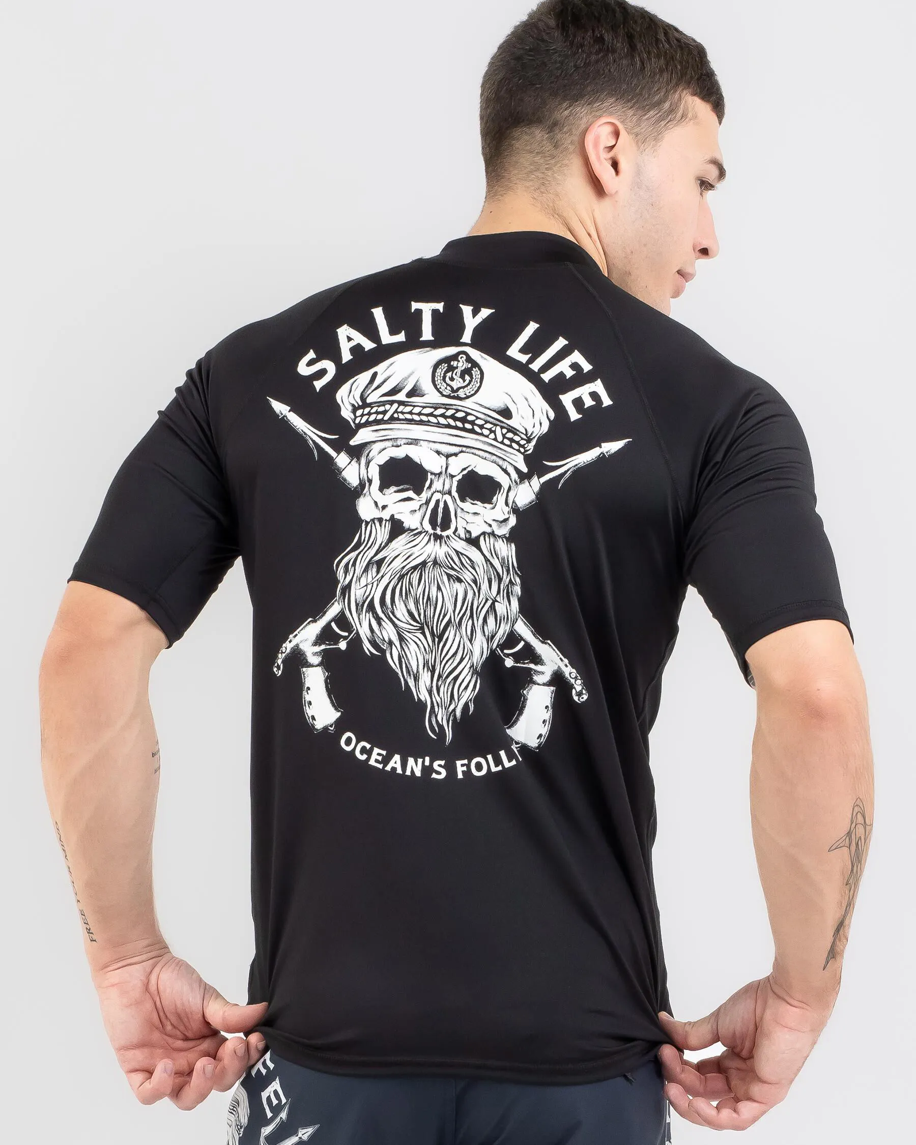 Salty Life Overboard Short Sleeve Rash Vest