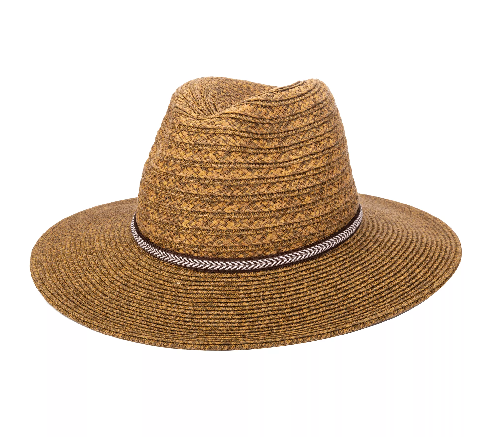 San Diego Hat Co. Men's Ultrabraid Panama Hat w ith Trim