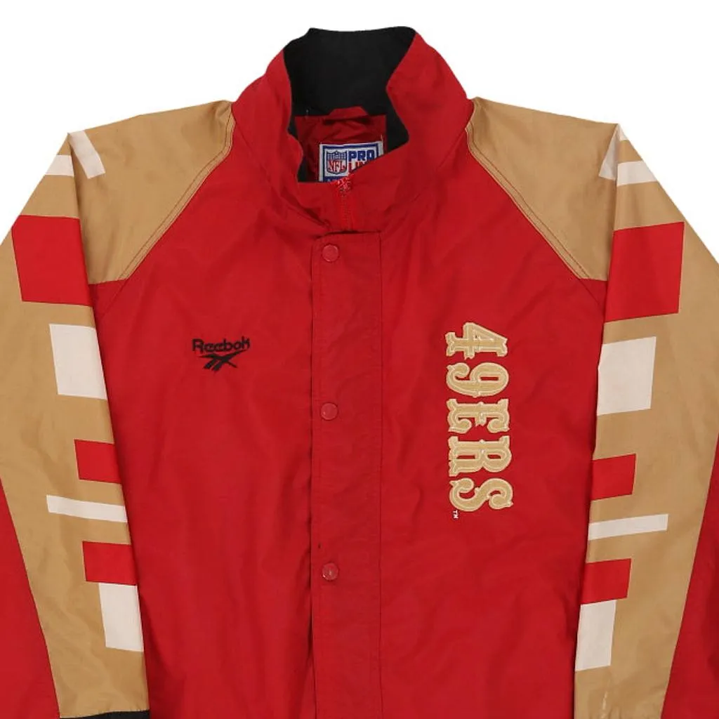 San Fransisco 49ers Reebok NFL Jacket - Large Red Nylon