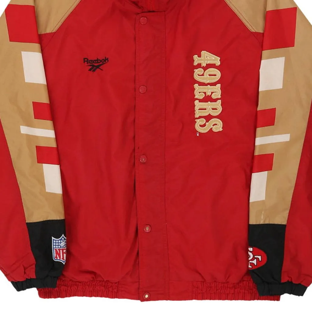 San Fransisco 49ers Reebok NFL Jacket - Large Red Nylon