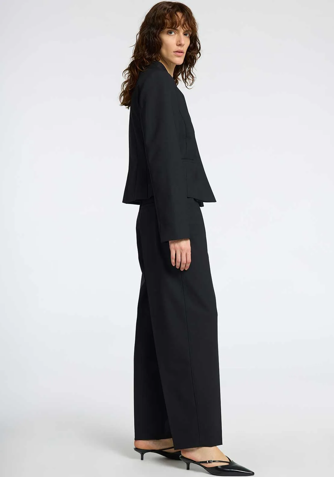 Selected Femme Eloise Barrel Trousers, Black