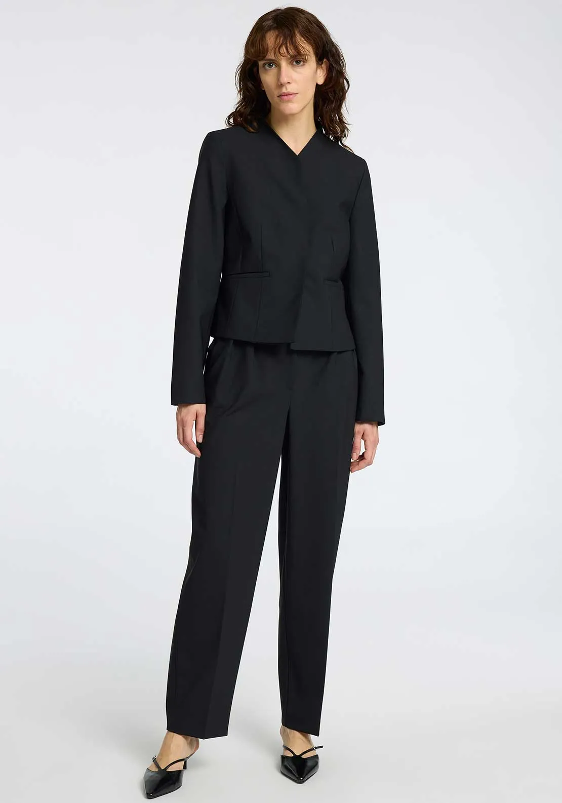 Selected Femme Eloise Barrel Trousers, Black