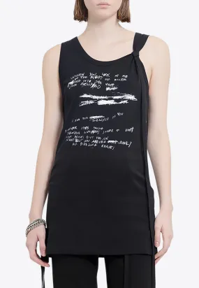 Seva Handwriting Print Tank Top