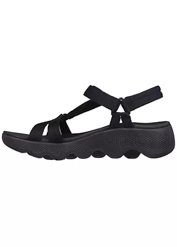 Skechers Ladies Black Go Walk Massage Fit Transcend Sandals | Kaleidoscope