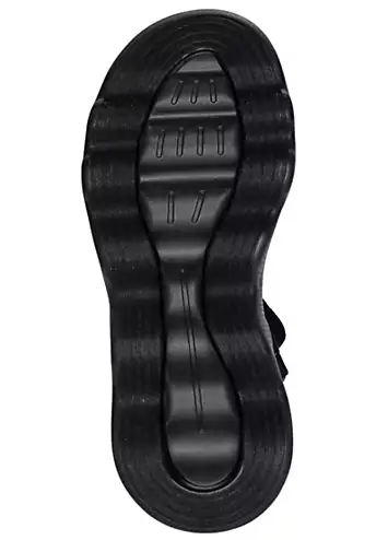 Skechers Ladies Black Go Walk Massage Fit Transcend Sandals | Kaleidoscope